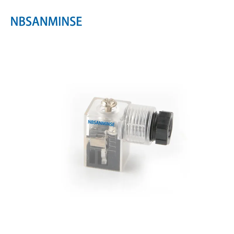 1PC NBSANMINSE Plug Solenoid Valve Coil Connector DIN43650 A / B / C For Valve Solenoid Coil DC12V DC24V AC110V AC220V