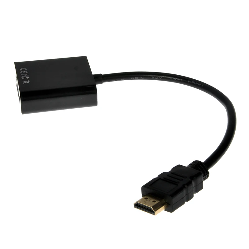 Kebidu HDMI-kompatybilny z adapterem VGA Micro Mini zgodny z HDMI męski Adapter do VGA żeński wbudowany konwerter 1080p na PS4