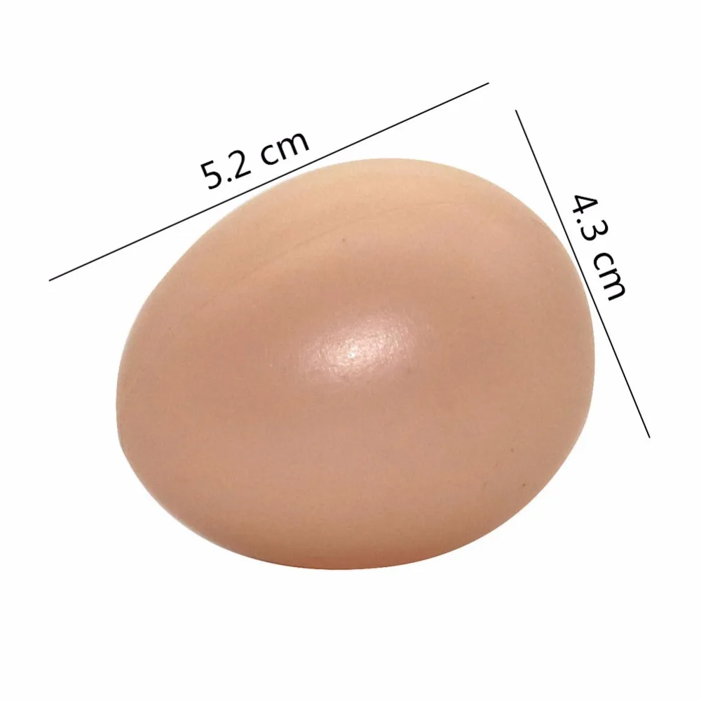 Chicken House Small Fake Eggs 5.2*4.3cm Realistic Eggs Fake Eggs DIY Easter Decor Guide Nest Egg Painting 20 Pcs