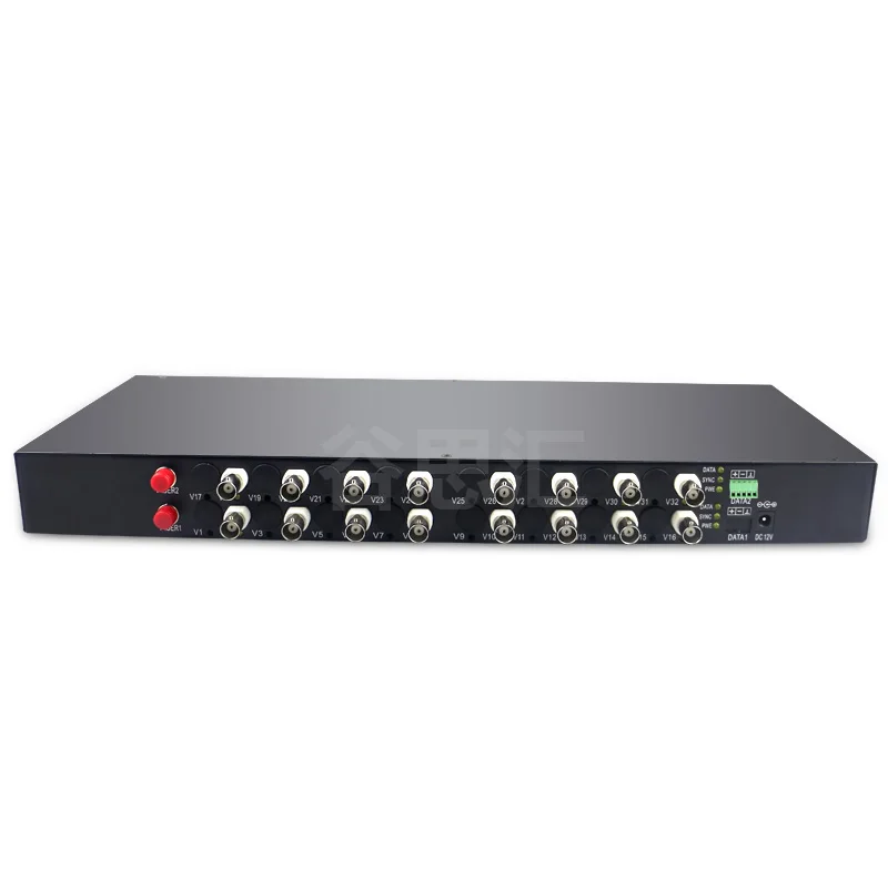 1080P HD AHD CVI TVI Fiber Optical Video Converter 16 Channel Video Media Converter with RS485 Data Single Mode Duplex 10KM