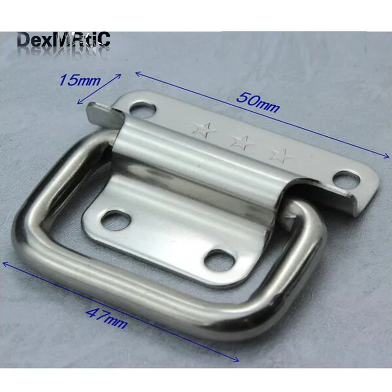 

Stainless steel spring folding handle Pull Handle for Toolbox and activities 50mm