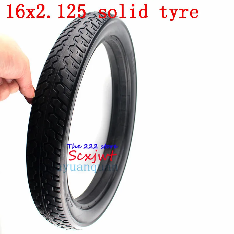 16-inch electric bicycle non-inflatable solid tires 16x2.125 mountain bike Anti Stab  tyres