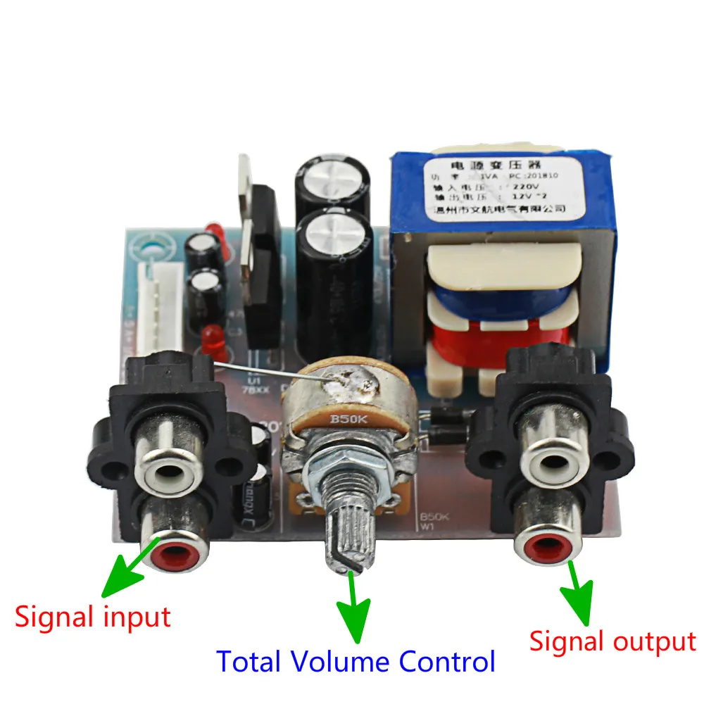 GHXAMP Equalizer Power Supply Board With Volume Control Preamp Plane Dual Power Regulated Output 5V