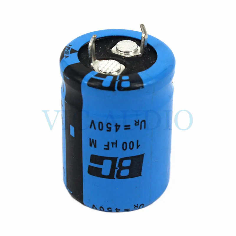 DIY Amplifier Accessories HIFI Capacitor VISHAY BC 450V 100UF Capacitance Amps Electrolytic Capacitor Filter 1PC Free Shipping