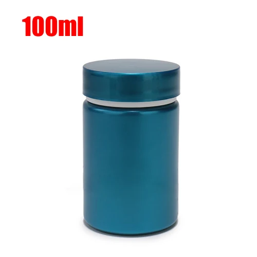 20pcs 100ml Pearl Blue Color PET Empty Medicine Containers, Sample Plastic Bottles, Capsule Bottles, Health Care Storages 100CC