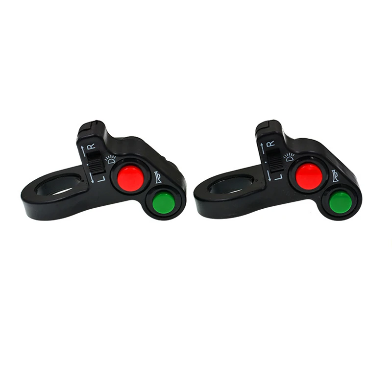 3 in 1 7/8 inches Motorcycle Switch Electric Bike Scooter ATV Quad Light Turn Signal Horn ON/OFF Button for 22mm Dia Handlebars