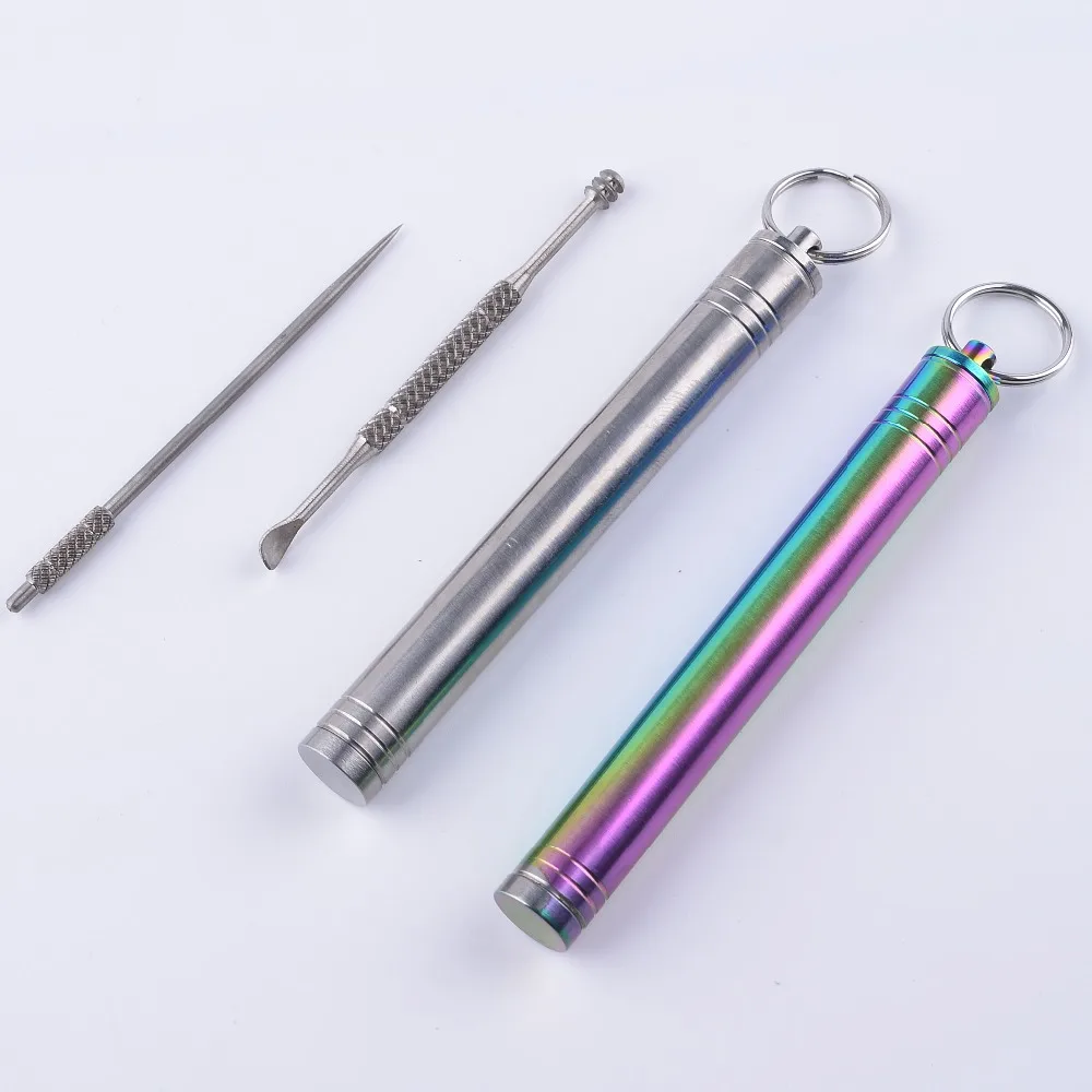 

Outdoor EDC Waterproof Carabiners Titanium Alloy Sealed Carabiners Toothpick Holder Storage Titanium Alloy Toothpick Fruit Sign