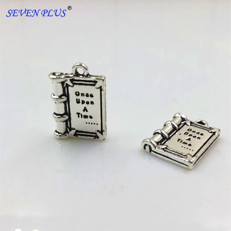 High Quality 20 Pieces/Lot 14mm*21mm Antique Silver Plated Jewelry Making Story Book Charms