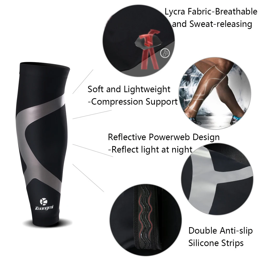 Kuangmi-Calf Compression Sleeves,Support Sports Safety,Running Shin Splint Brace,Leg Socks,Pad Shin Guard,Soccer Protector,2 Pcs