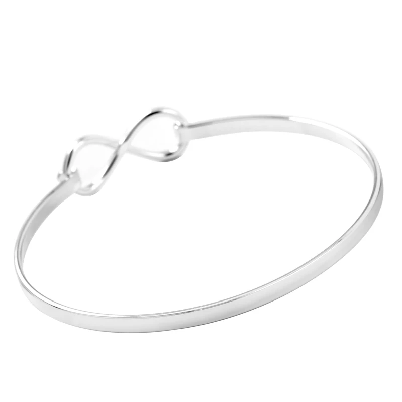 IJB0446 INFINITY BANGLE -8 SHAPE BANGLE-ADJUSTABLE BANGLE-EXPANDABLE WIRE BANGLE-DIY CHARM BRACELET FRO WOMEN