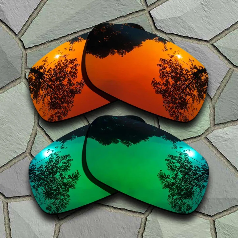 

Red Orange&Jade Green Sunglasses Polarized Replacement Lenses for Oakley Crankshaft