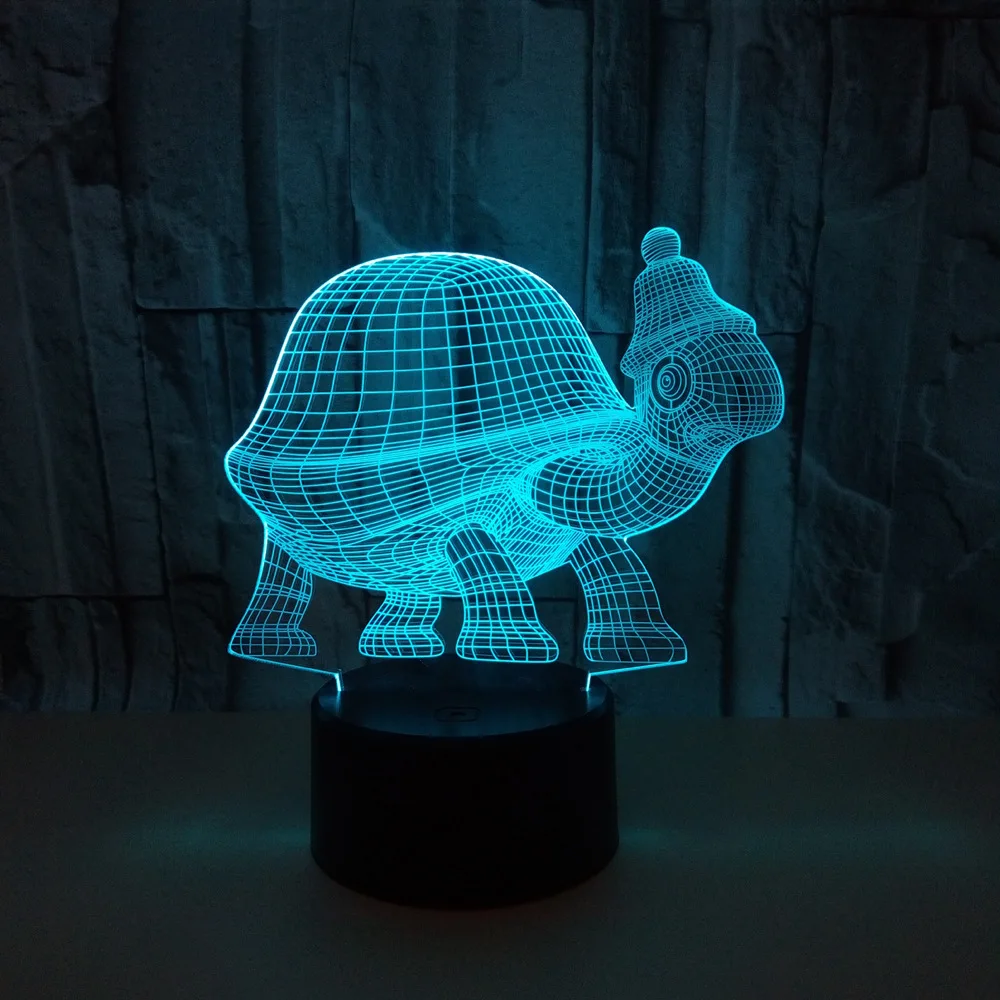 

New Tortoise 3d Light 7 color change Usb 3d Nightlight Kids Room Led Power Bank Led Night Light Led Usb Kids Lamp