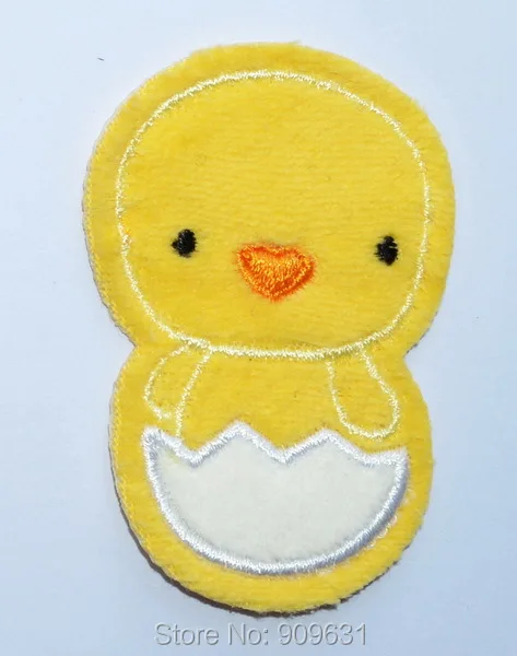 Free shipping,New born Duck little Baby Egg Yellow iron on patch Appliques