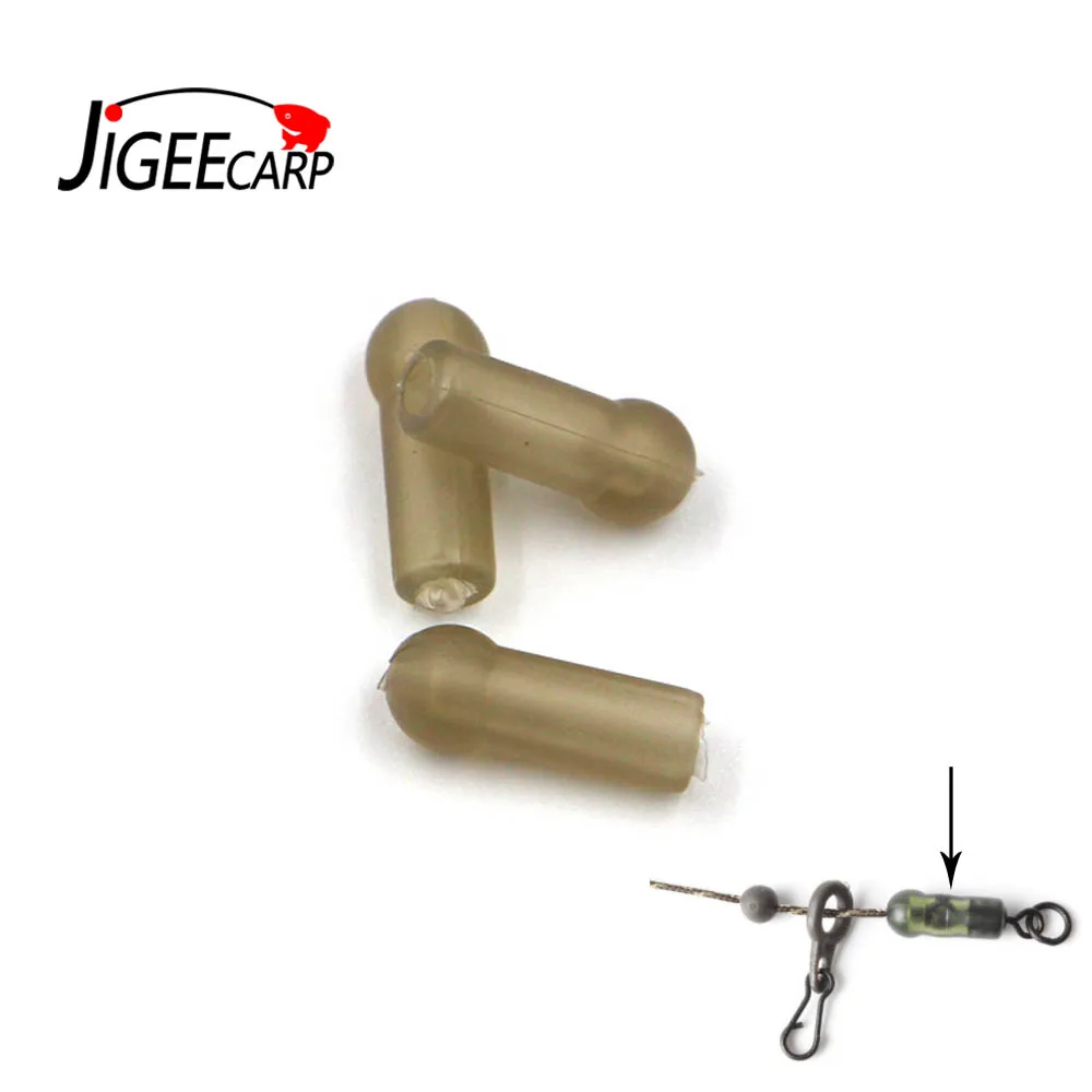 JIGEECARP 20PCS Reusable Carp Fishing Rig Tackle Rubber Soft Buffer Bead Carp Rigs Knot Protector Angling Accessories 15mm