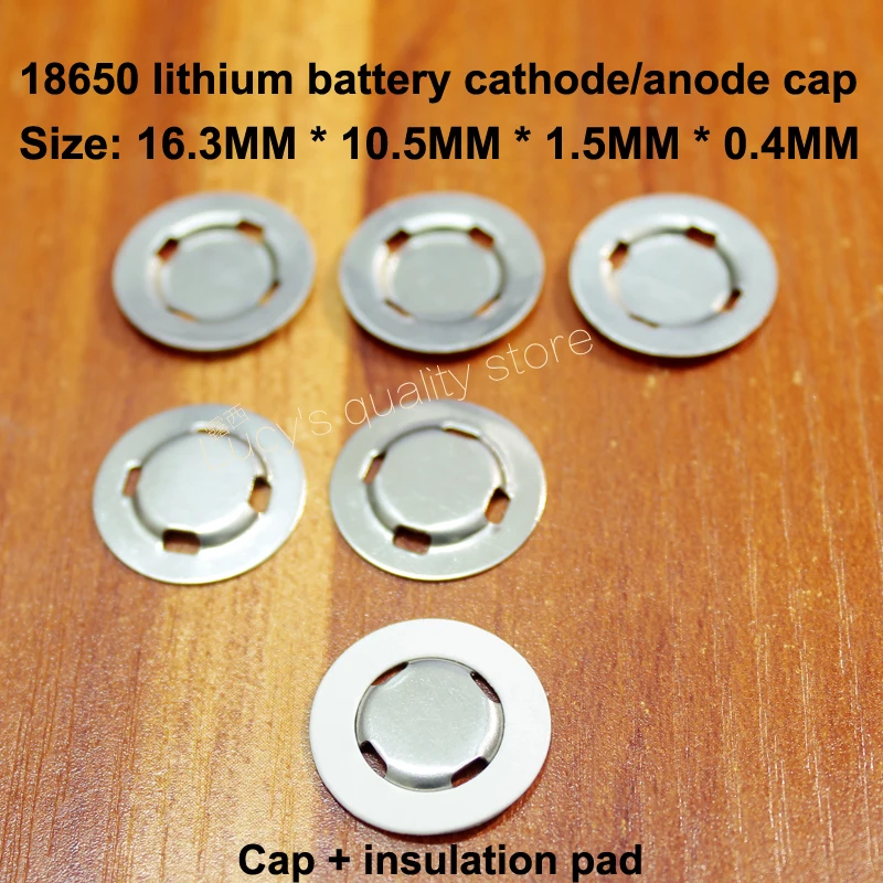 100pcs/lot 18650 lithium battery spot welding positive flat cap 18650 lithium battery positive flat head battery battery tab