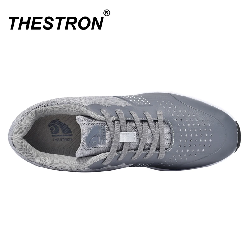 Thestron Men Golf Shoes Comfortable Breathable Men\'s Waterproof Golf Training Sneakers Black Gray Anti Slip Outdoor Sport Shoes