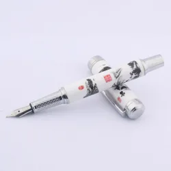 Blue and White Porcelain With Chinese Painting Trim M Fountain Pen Stationery Office school supplies Writing
