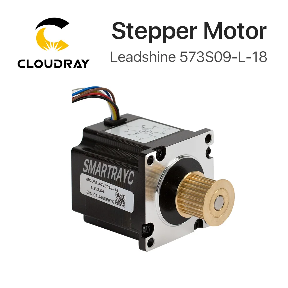 Cloudray Leadshine 3 Phase Stepper Motor 573S09-L-18 for NEMA23 3.5A Length 50mm Shaft 6.35mm