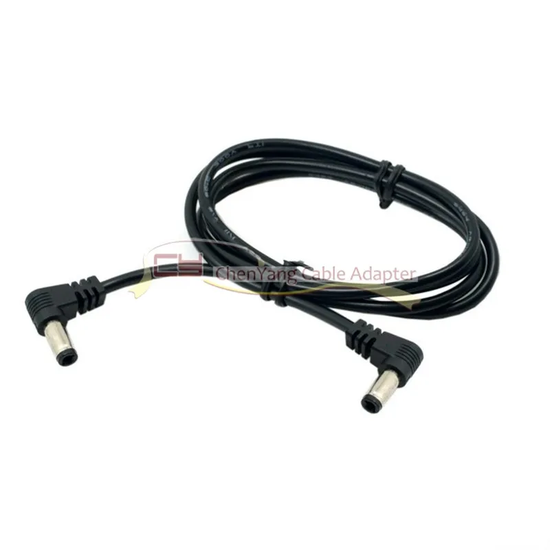 

DC Power 5.5 x 2.1mm / 2.5mm Male to 5.5 2.1/2.5mm Male Plug Cable 90 Degree Right Angled