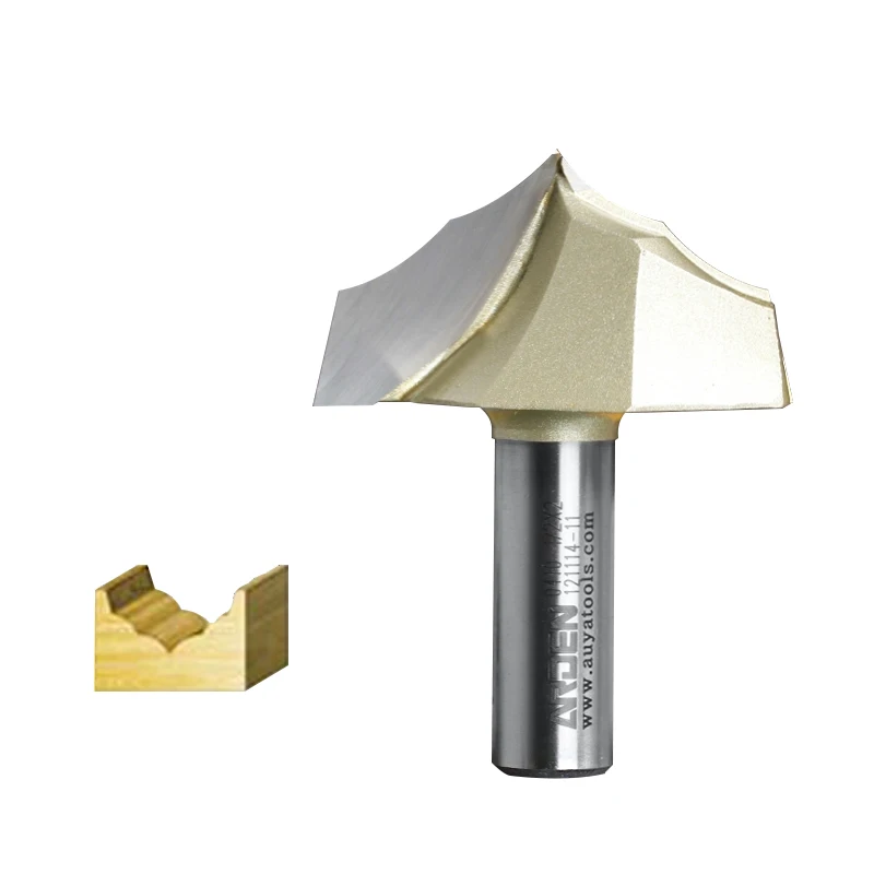 

Woodworking Tools Double Roman Point-Cut Round Over Groove Arden Router Bit 1/2*7/8-22.2mm Shank - Arden A0410178