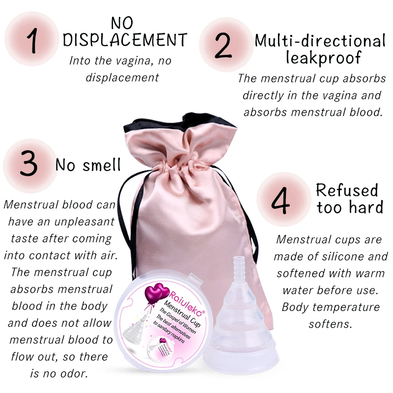 Collapsible Feminine Hygiene Menstrual Cup Medical Silicone Female Menstrual Period Cup Vagina Care Tools Tampons Sanitary Pad