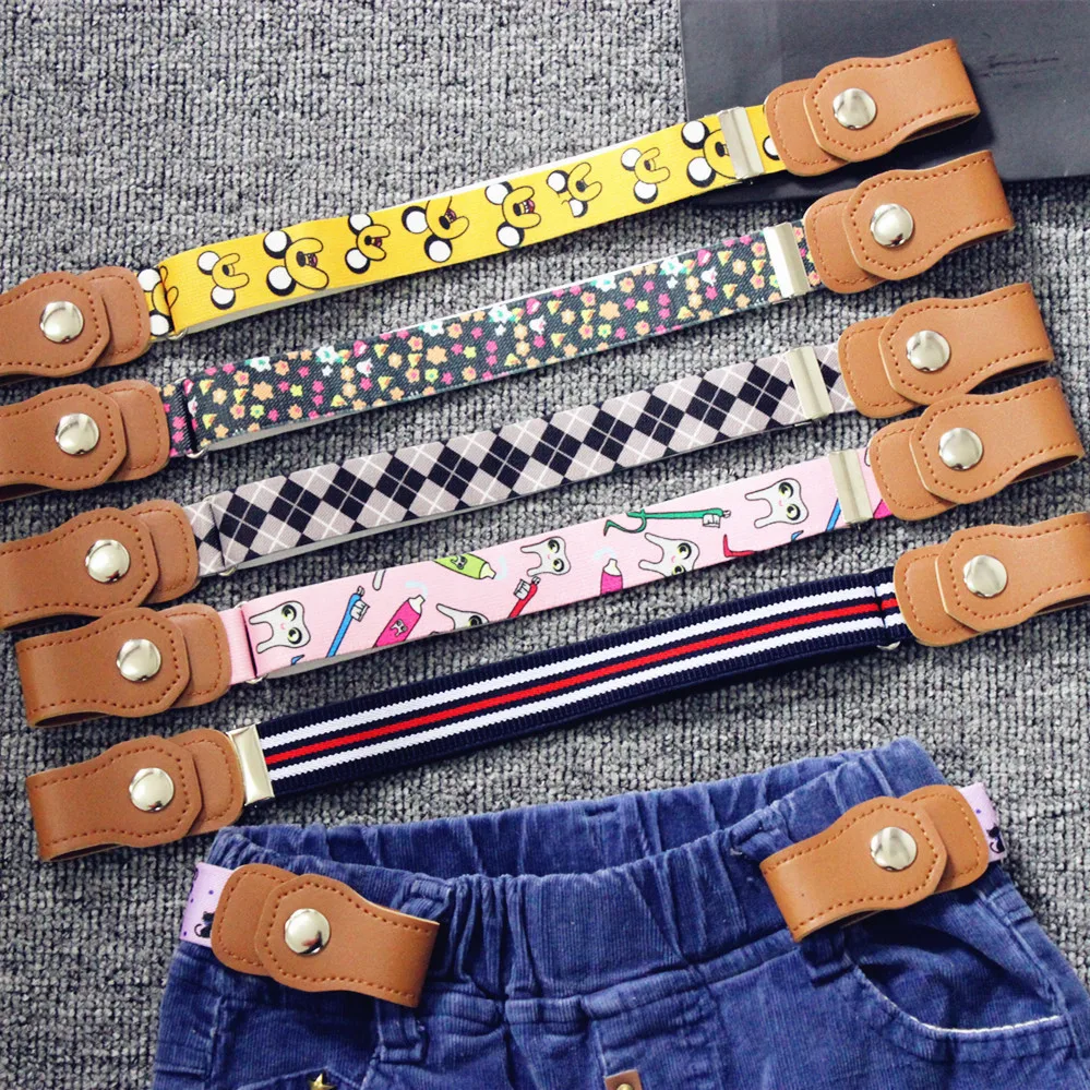 2019 Hot New Children Elastic Belt Pants For Girls  Boys Anti Deduction Belt Baby Nursery Essential 16 Colour Kid's Jeans Belt