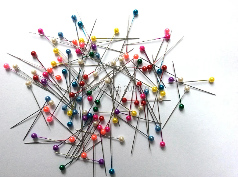 Sewing Parts, Plastic Head Stainless Steel Shirt Pins, Patchwork Pin,Dressmakers Pins ,100 pieces/lot,( high quality )