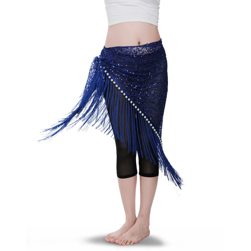 Women sequined belly dance hip scarf with tassels belly dancing Hip Scarves Belly dancer costume fringe shawl belly dancing Belt