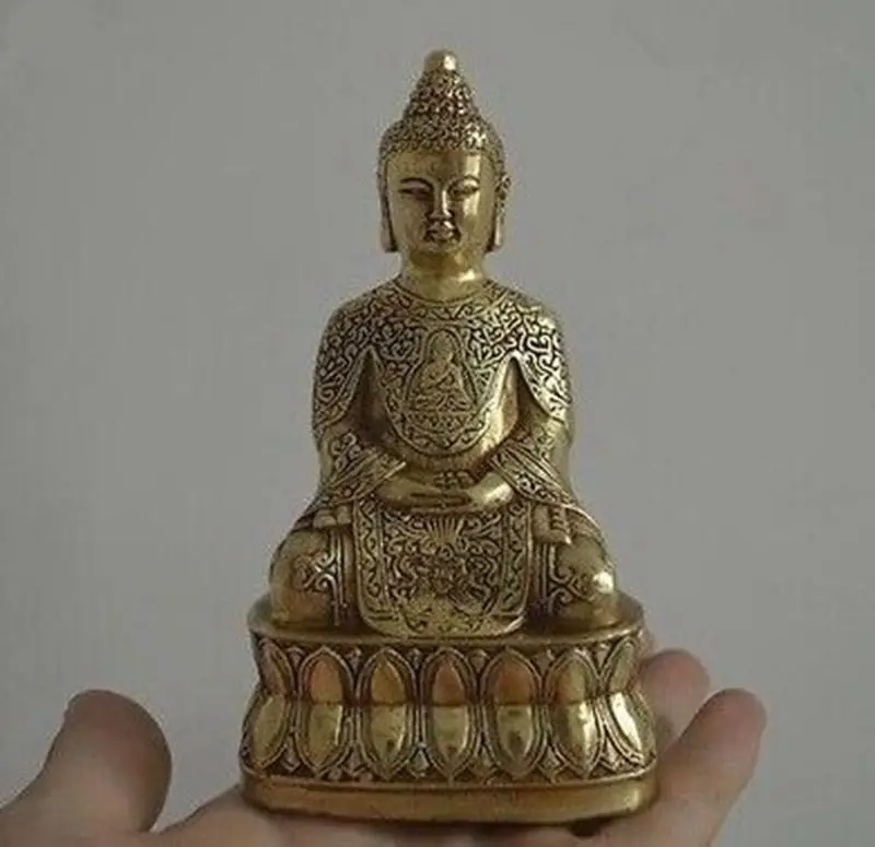 

Beautiful Tibetan copper Amitabha Sakyamuni Buddha Statue