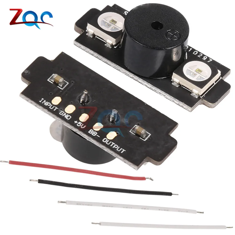 HGLRC 2-in-1 WS2812B 5V LED with Alarm Buzzer Motor Base Light for Naze32 F3 CC3D Flight Control FPV RC Drone Helicopter