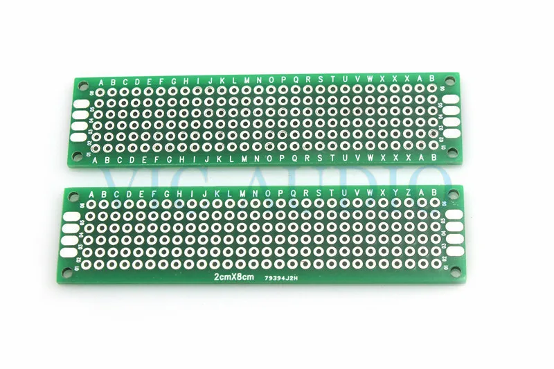 PCB ボードユニバーサル基板両面錫プレート 20 ミリメートル * 80 ミリメートル * 1.6 ミリメートル 2*8 センチテストボード 10 ピース送料無料