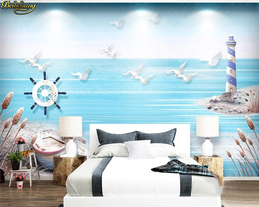 beibehang Custom photo wallpaper mural Nordic modern minimalist Mediterranean wall decorative painting 3D papel de parede