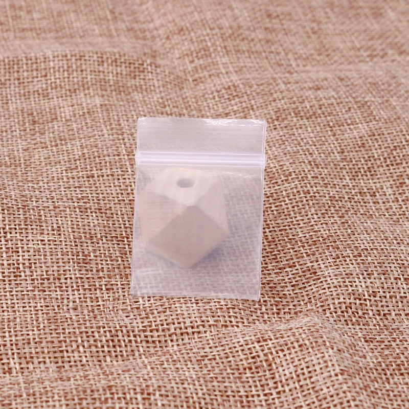 100pcs/pack Jewelry Ziplock Zip Zipped Lock Reclosable Thick Plastic Poly Clear Bags Nuts Charms Packaging Bags Thickness 0.2mm