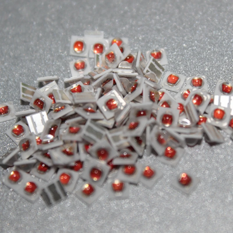 10PCS/lot 1W 3W 3535 SMD High Power Red 620nm LED diode Chip light emitter red 620NM to 625NM instead of  XPE XP-E led