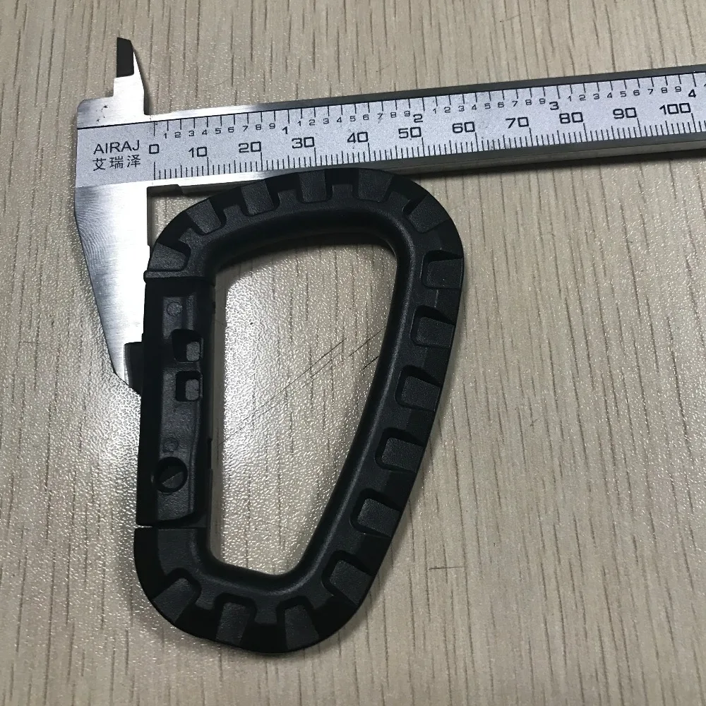 Kunststoff haken D RING Karabiner kunststoff Taktische Karabiner Keychain-Harte Polymer Karabiner Klettern D Ringe Licht Gewicht Frühling