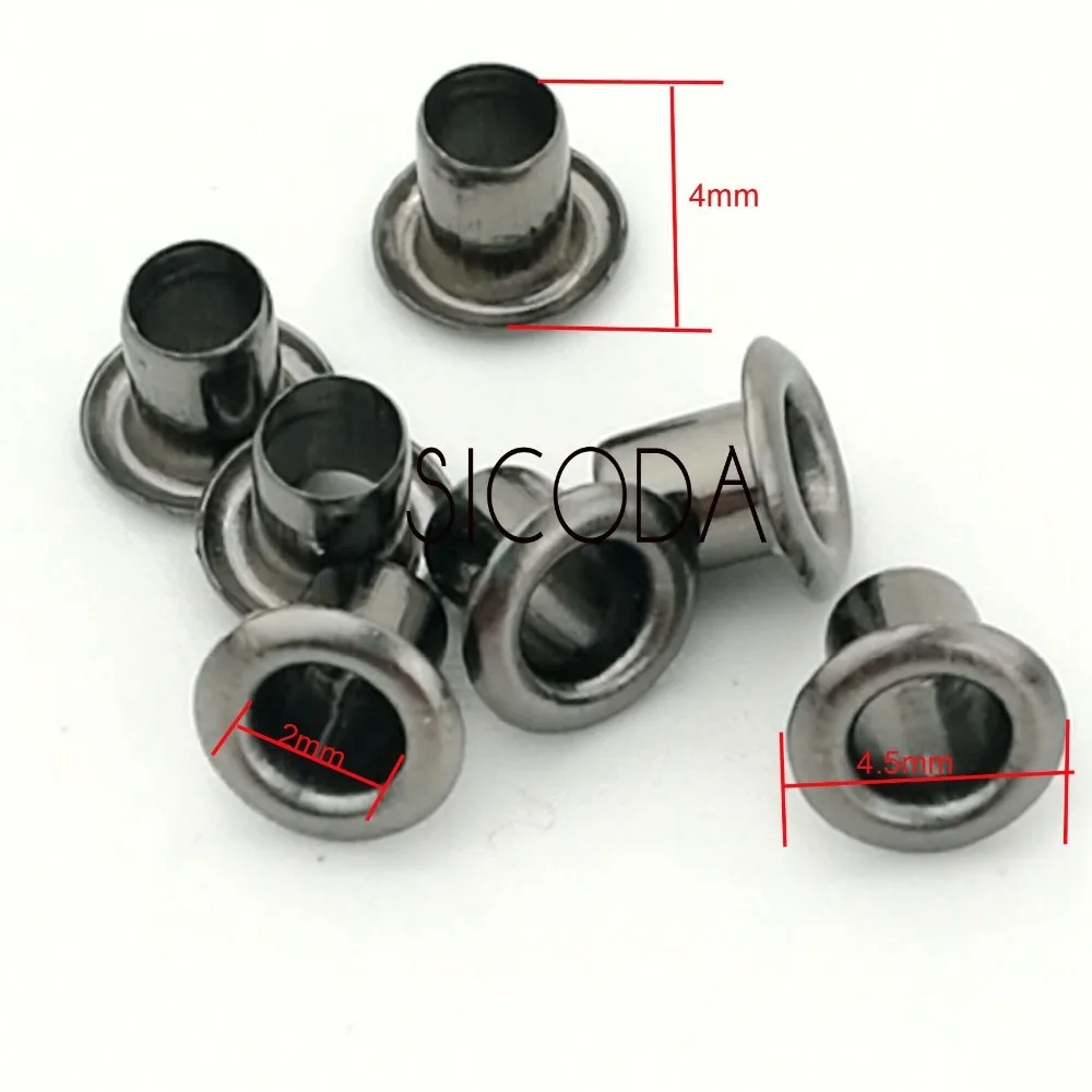 SICODA 100pcs 1.5/2/2.5mm mini Grommets Eyelets hollow rivet  bjd brass Eyelets Doll Clothing Accessories bag decorative
