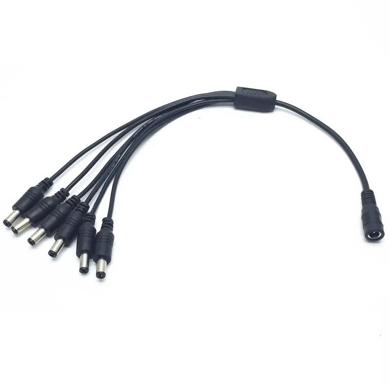 DC Power 1 to 2/3/4/5/6/8/10/16 Port DC Power Splitter power Cable Male to Female 5.5 x 2.1 mm Plug for Led Strip CCTV Camera