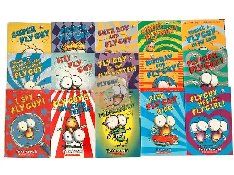 

15 books/set Fly Guy set Phonics English Picture Books I can read Children story book Early Educaction pocket reading book