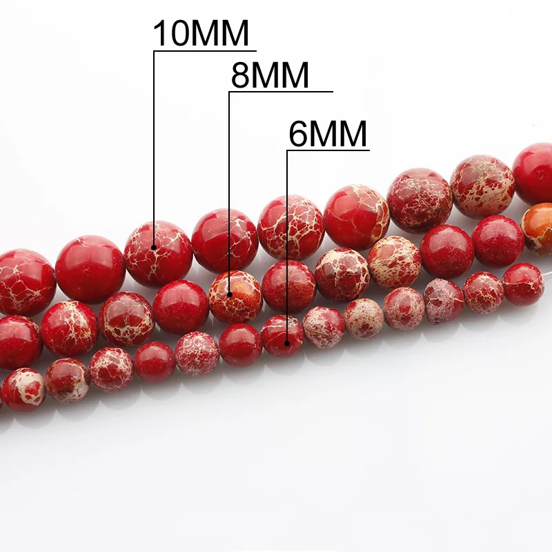 Nature Stone Red/Purple/Green/Blue Sea Sediment Stone Beads For Jewelry Making Diy Necklace Bracelet Earrings Accessories Parts