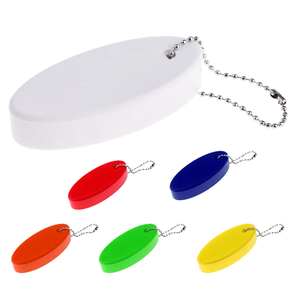 Water Sports Beach Seaside Sailing Yachting Boating Foam Floating Oval Keychain Key Chain Key Float Buoy - Multi Colors