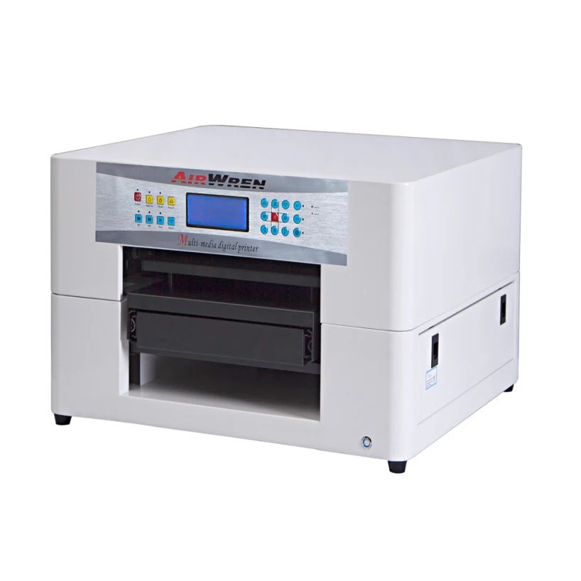 High Resolution Inkjet Digital Flatbed T-shirt Printing Machine A3 Size Direct to Textile Garment DTG Printer with RIP