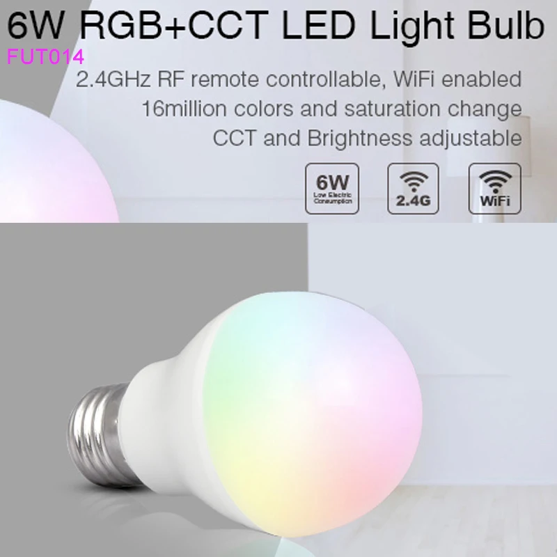 4W 5W 6W 9W 12W Ha Condotto La Lampadina della luce Intelligente E14/E27/MR16 RGB + CCT ha condotto la Lampada 12v/220V 2.4G può APP/voice/2.4G