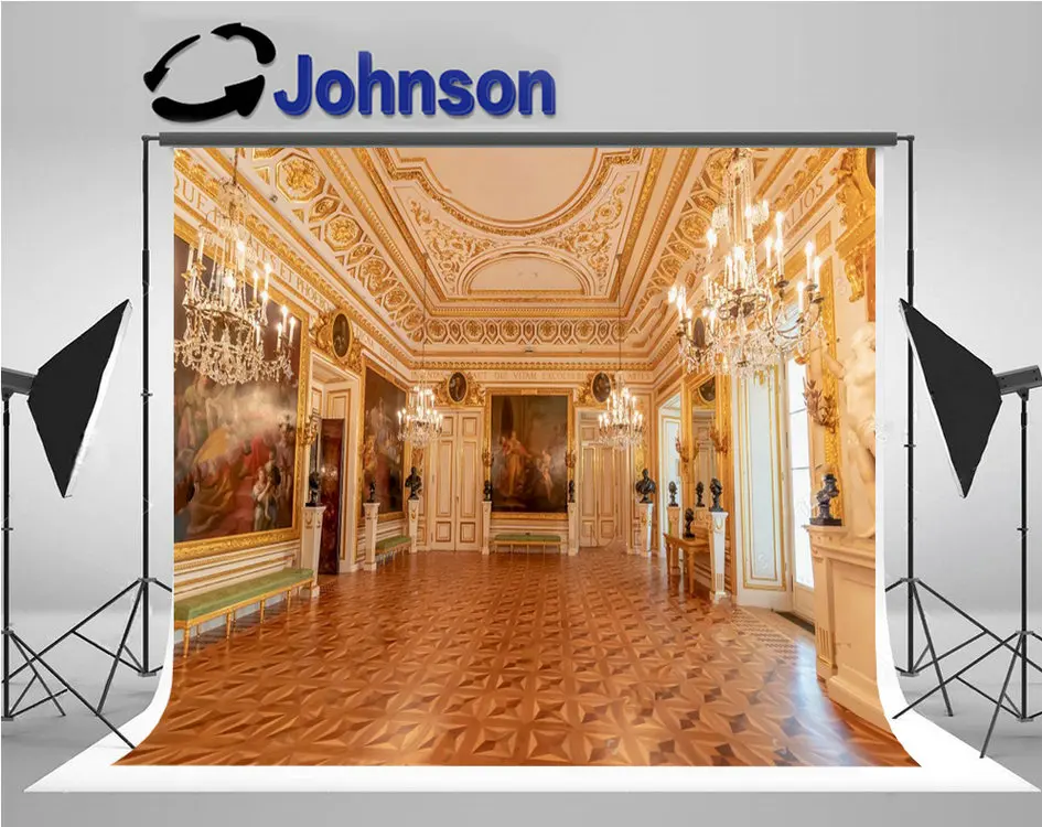 Warsaw Poland Ballroom Palace Chandelier photo backdrop  High quality Computer print wedding background