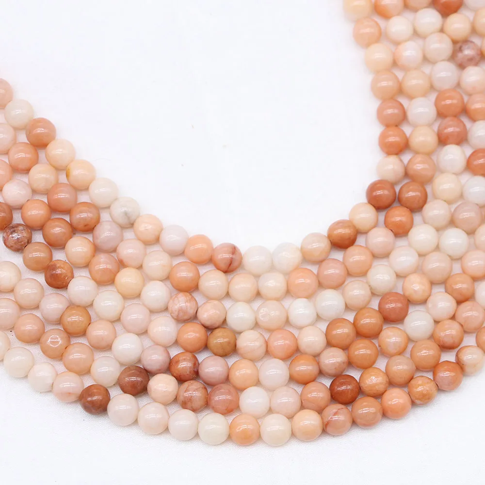 1strand/lot Natural Pink Aventurine Stone Bead 4/6/8/10/12mm Pick Size Round Loose Spacer Beads For DIY Jewelry Making Bracelet