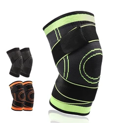 5XL basketball tennis hiking cycling knee brace support 3D weaving Pressurized Straps bandage Sports knee pads Patella Guard 1pc