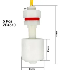 Uxcell 5pcs ZP4510 Liquid Water Level Sensor Vertical Float Switches Max Contact Rating 10W