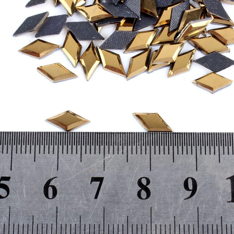 New product !Mine Gold 300Pcs/lot 4X8MM Rhombus Shape Hotfix Rhinestone for Cloths Adornment DIY accessories free shipping