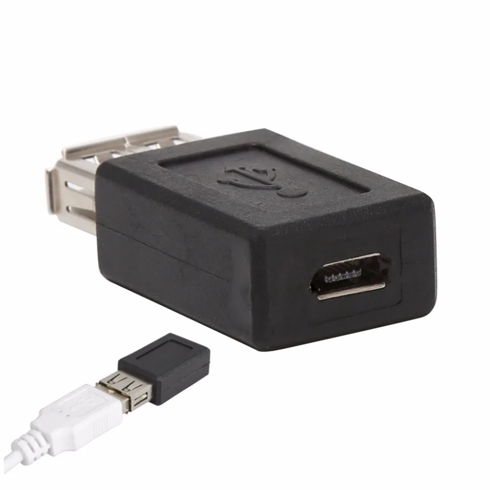 2 ชิ้น/เซ็ต USB 2.0 ประเภท A ถึง Micro USB ประเภท B 5Pin หญิงแปลงอะแดปเตอร์