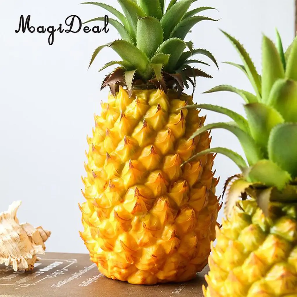 MagiDeal Large Yellow Pineapple Tropical Fruits Decorative Foam Artificial Imitation Fake Decorations Display Decor DIY Craft