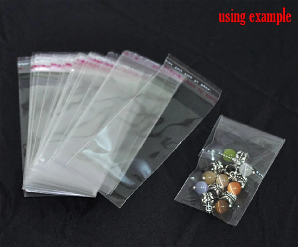 DoreenBeads 200 Clear Self Adhesive Sealถุงพลาสติก 10X4 ซม.(B09712),Yiwu